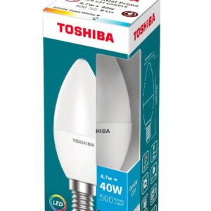LED TOSHIBA ESSENTIAL - C37 E14 4.7W 6500K