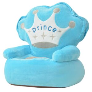 Cadeira em pelúcia infantil, príncipe, azul