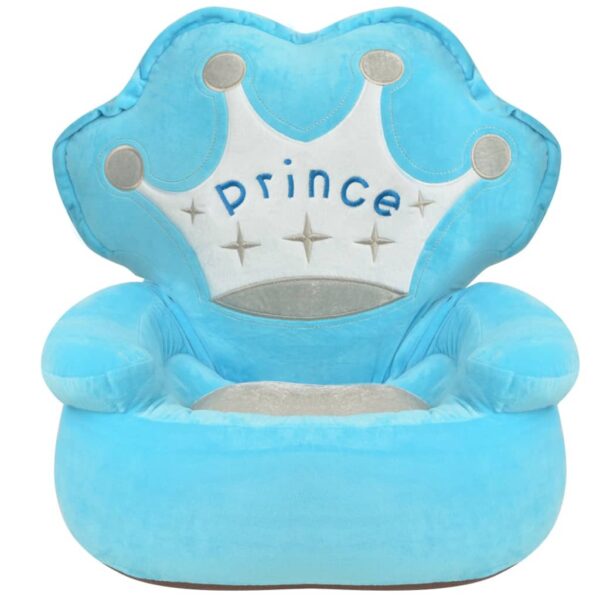 Cadeira em pelúcia infantil, príncipe, azul - Image 2
