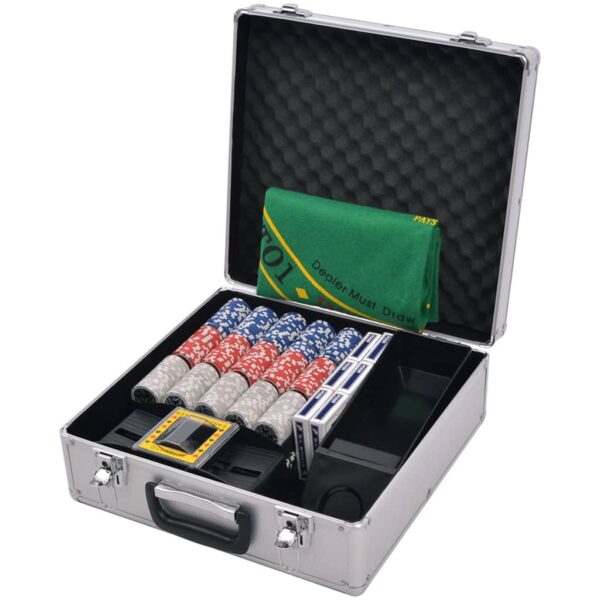 Conjunto de póquer/blackjack com 600 fichas em alumínio - Image 6