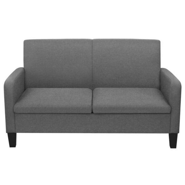 Sofá de 2 lugares 135x65x76 cm cinzento escuro - Image 2