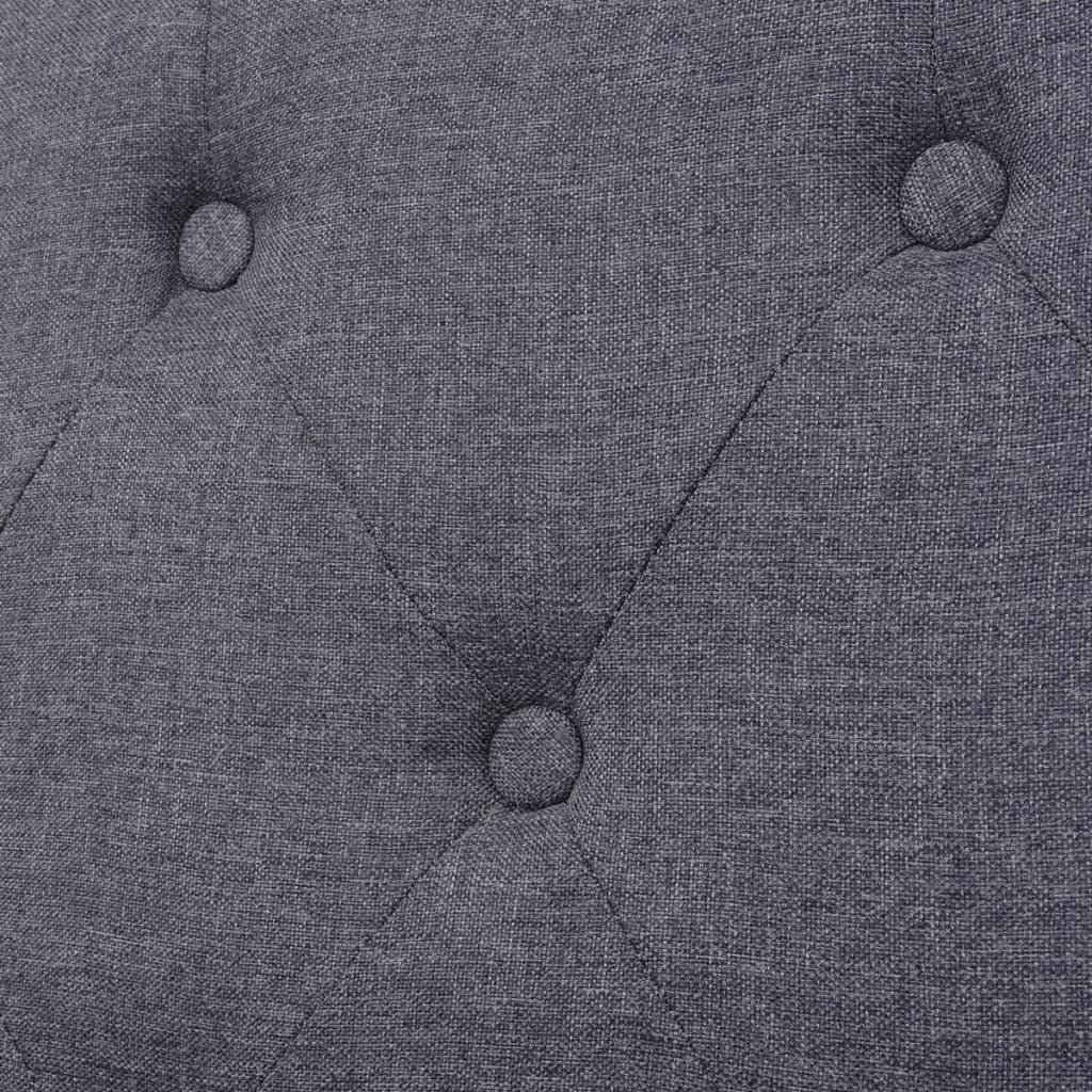 Conjunto de sofás 2 pcs tecido cinzento - Image 10