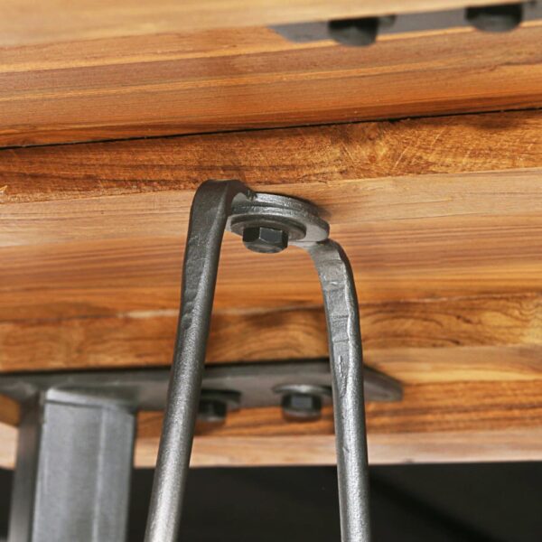 Conjunto de bar 3 pcs teca recuperada maciça - Image 6