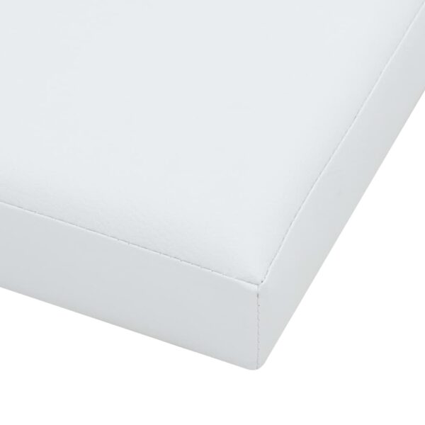 Bancos de arrumação dobráveis 2 pcs couro artificial branco - Image 7