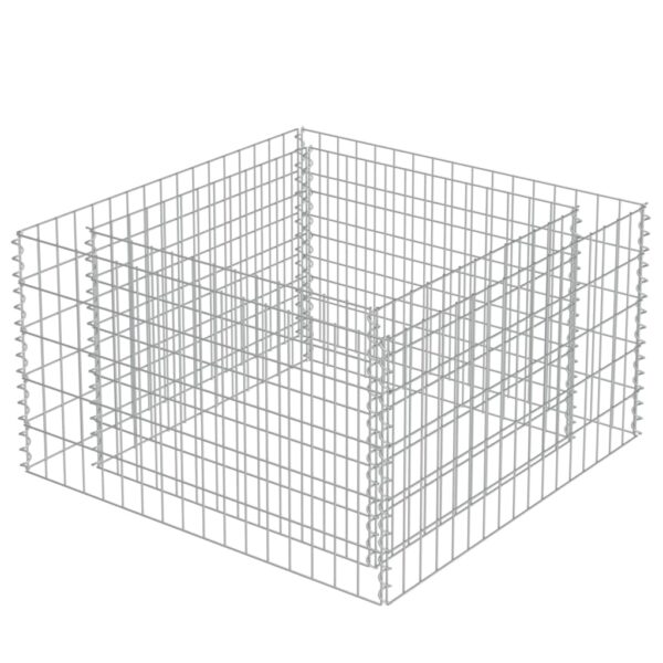 Canteiro elevado/cesto gabião 90x90x50 cm aço galvanizado - Image 2