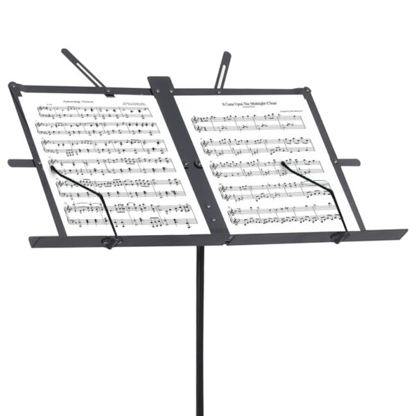 Suporte para livros de música/partituras preto aço - Image 6