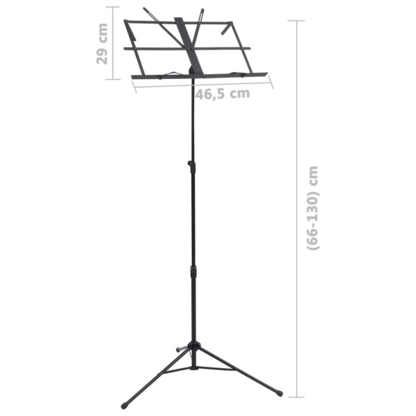 Suporte para livros de música/partituras preto aço - Image 9
