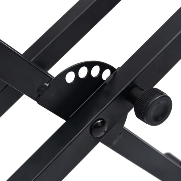Suporte duplo para teclado com estrutura em X preto - Image 5
