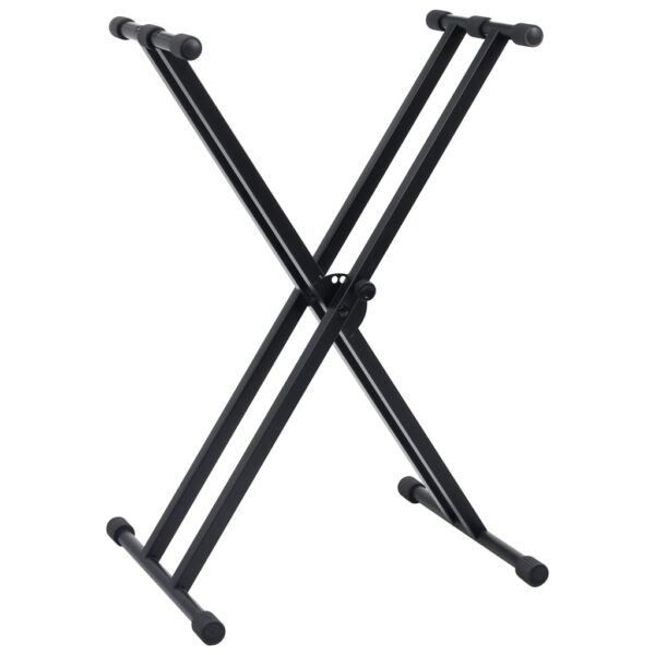 Conjunto de banco e suporte duplo para teclado preto - Image 3