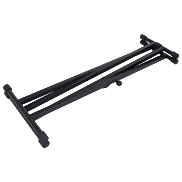 Conjunto de banco e suporte duplo para teclado preto - Image 4