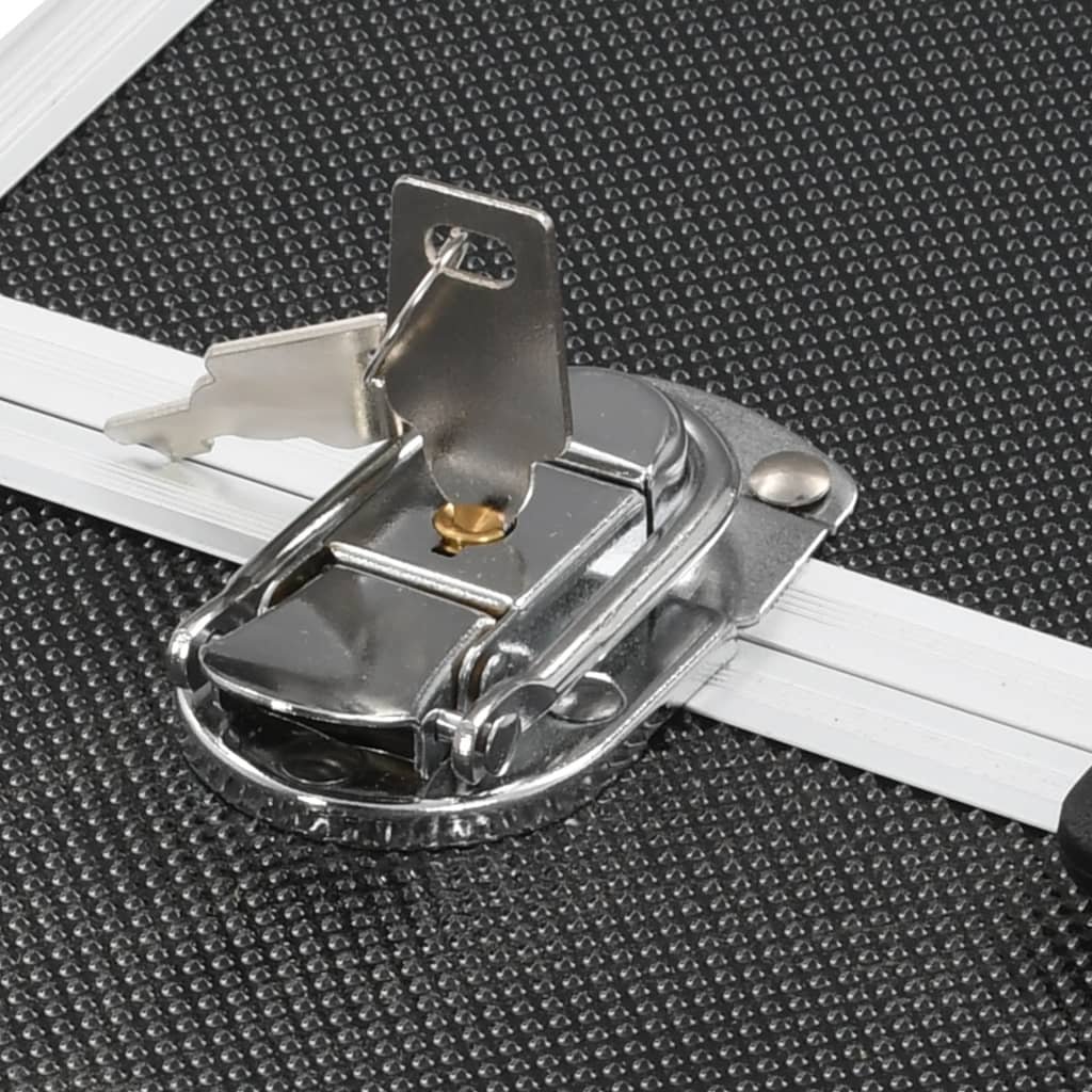 Caixa de maquilhagem 37x24x35 cm alumínio preto - Image 6