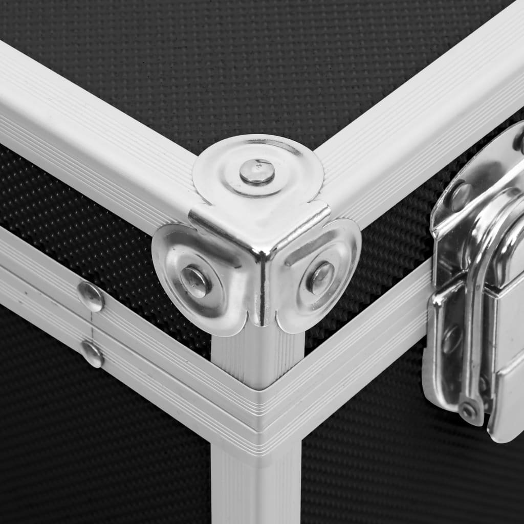 Caixa de maquilhagem 37x24x40 cm alumínio preto - Image 7