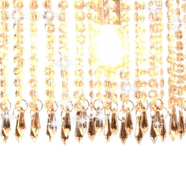 Candeeiro de teto com contas de cristal 104 cm E14 prateado - Image 7