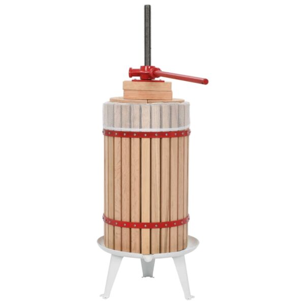 Prensa para fruta e vinho com saco de pano 30 L carvalho