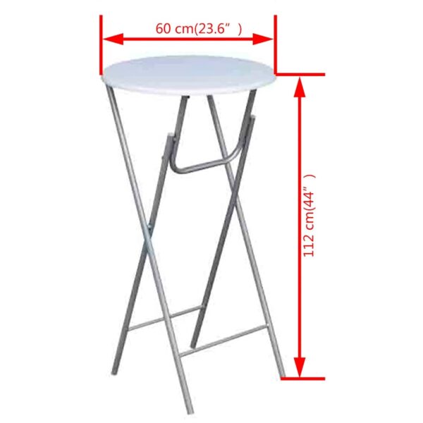 Mesas de bar 4 pcs com tampo MDF branco - Image 5