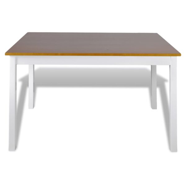 Conjunto de jantar 5 pcs castanho e branco - Image 2