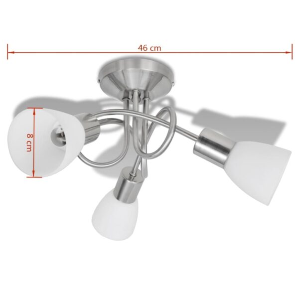 Candeeiro de teto com tonalidades de vidro para 3 lâmpadas E14 - Image 5