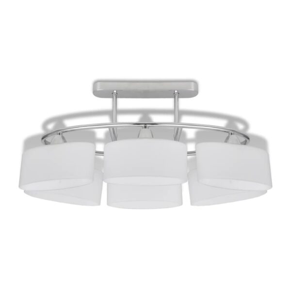 Lâmpada de teto com vidro de sombras em forma oval para 6 E14 Bulbos - Image 2