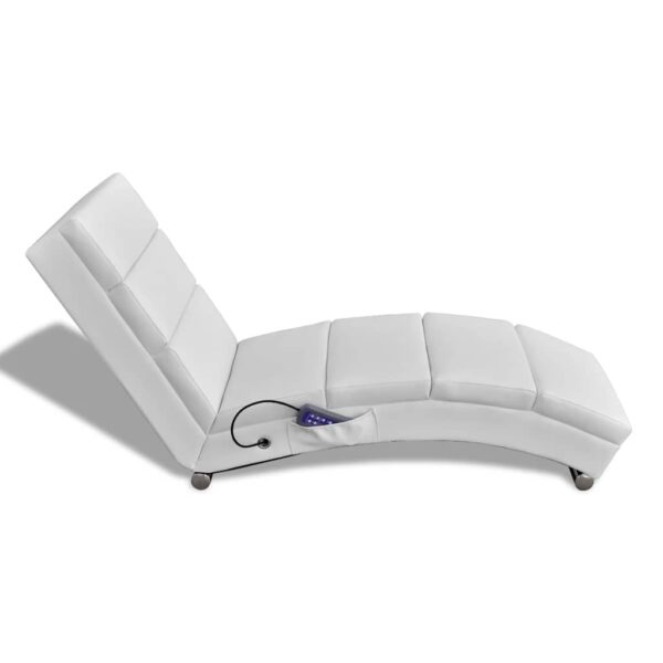 Cadeira de massagens couro artificial branco - Image 2