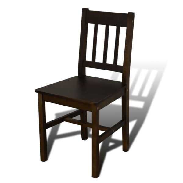 Conjunto Mesa com 4 Cadeiras / Madeira - Marrom - Image 2