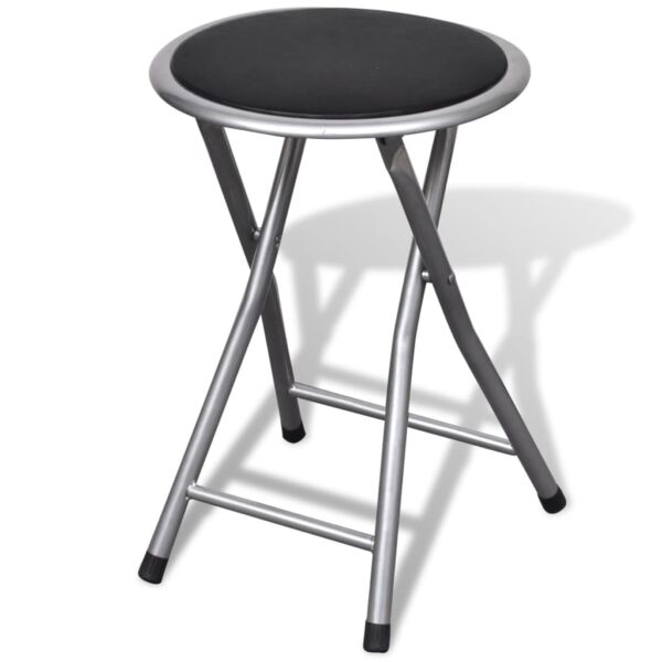 Bancos de bar dobráveis 4 pcs couro artificial - Image 3