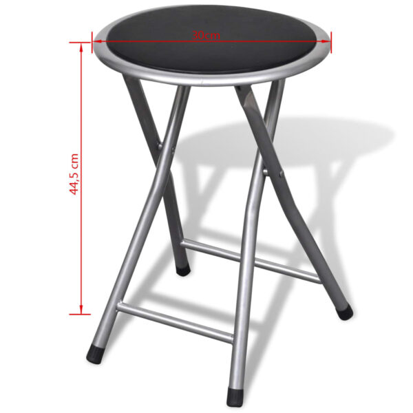 Bancos de bar dobráveis 4 pcs couro artificial - Image 8