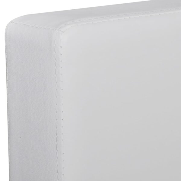 Sofá secional de 3 lugares couro artificial branco - Image 6