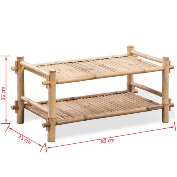 Sapateira com 2 prateleiras bambu - Image 5
