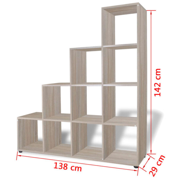 Estante escada/prateleira 142 cm cor carvalho - Image 6