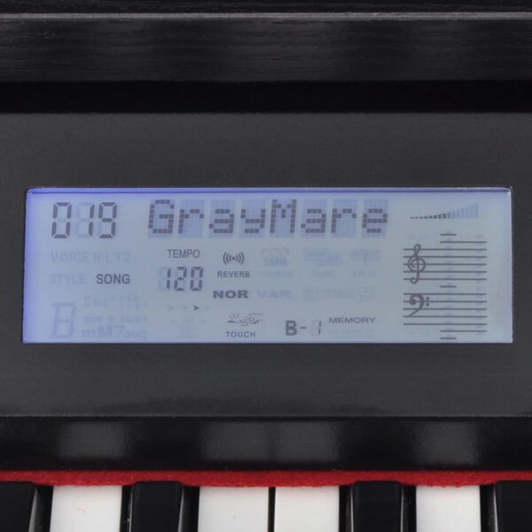 Piano digital de 88 teclas com pedais, placa de melamina preta - Image 6
