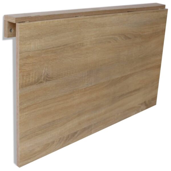 Mesa de parede dobrável 100x60 cm carvalho - Image 4