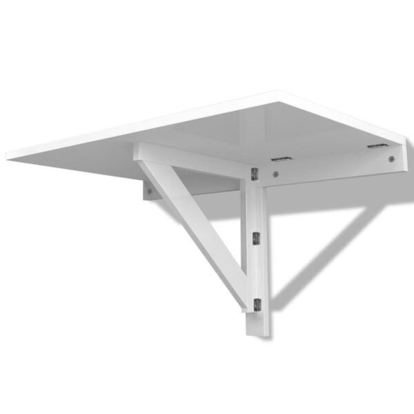 Mesa de parede dobrável 100x60 cm branco - Image 3