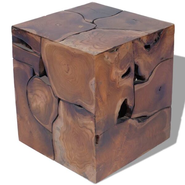 Banco em madeira de teca maciça 40x40x45 cm - Image 6