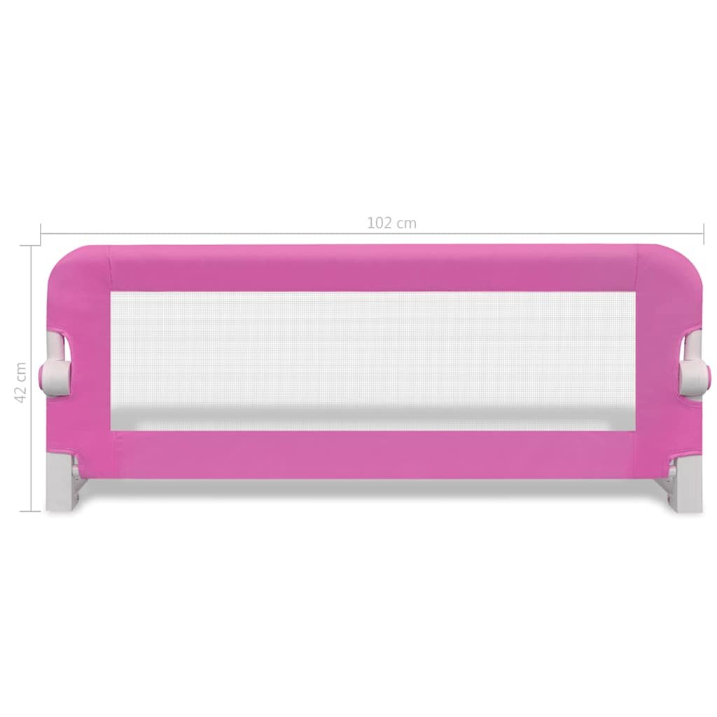 Barra de segurança para cama de criança 2 pcs 102x42 cm rosa - Image 6