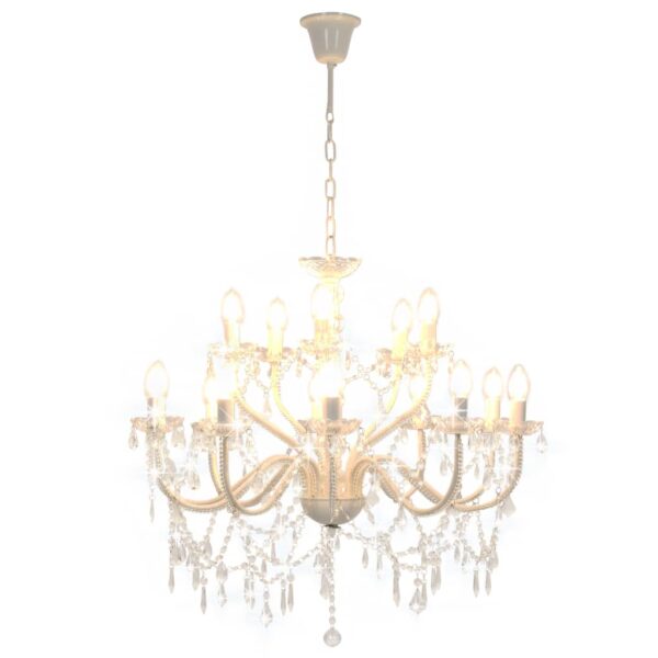 Lustre com 2 andares branco 15 x lâmpadas E14 - Image 3