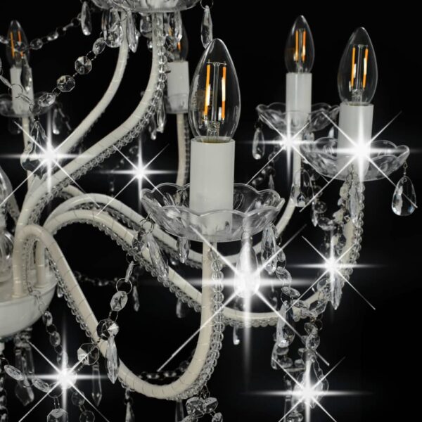 Lustre com 2 andares branco 15 x lâmpadas E14 - Image 5