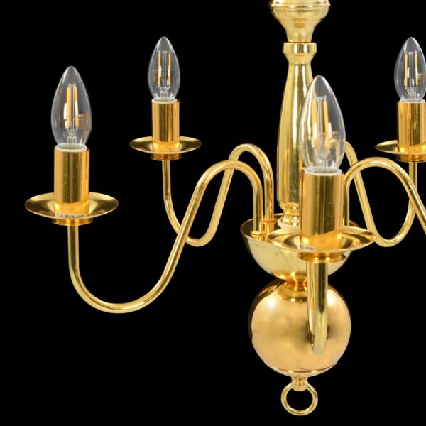 Lustre de 5 lâmpadas E14 dourado - Image 8