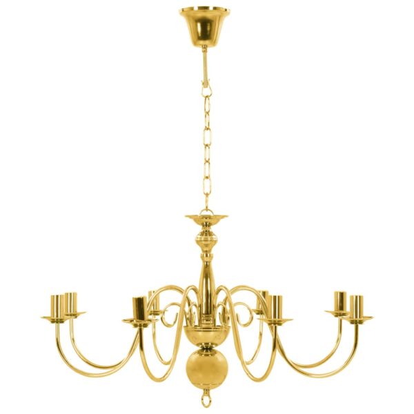 Lustre de 8 lâmpadas E14 dourado - Image 4