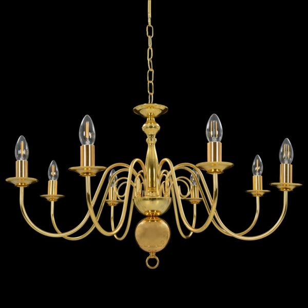 Lustre de 8 lâmpadas E14 dourado - Image 6