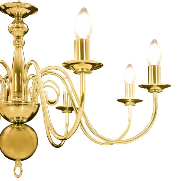 Lustre de 8 lâmpadas E14 dourado - Image 10