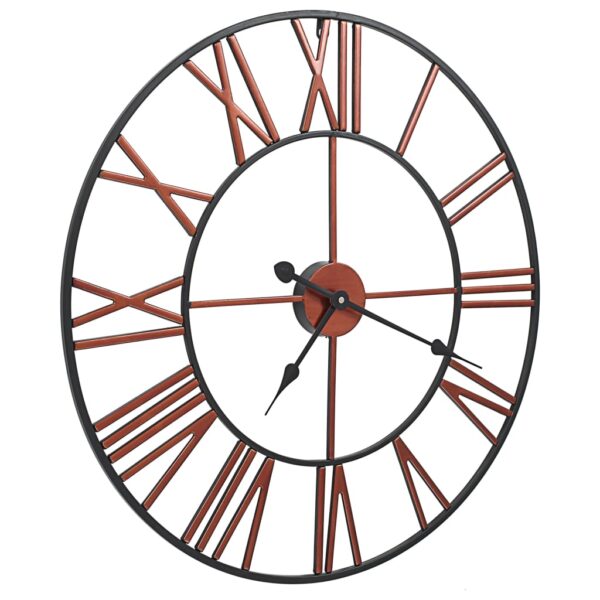Relógio de parede metal 58 cm vermelho - Image 2