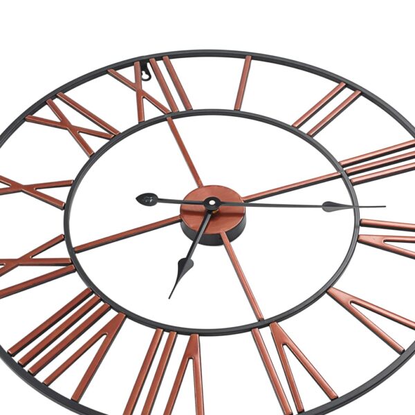 Relógio de parede metal 58 cm vermelho - Image 4
