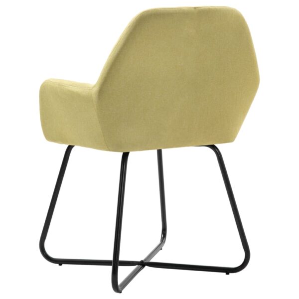 Cadeiras de jantar 6 pcs tecido verde - Image 5