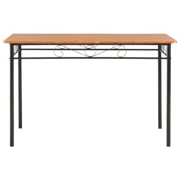 7 pcs conjunto de jantar em MDF e aço castanho - Image 3