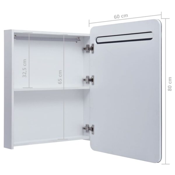 Armário espelhado para casa de banho com LED 60x11x80 cm - Image 6