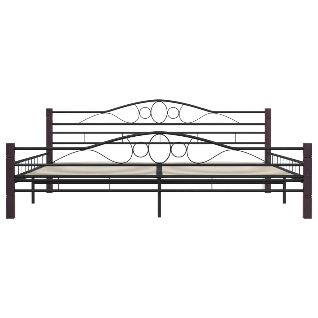 Estrutura de cama 200x200 cm metal preto - Image 4
