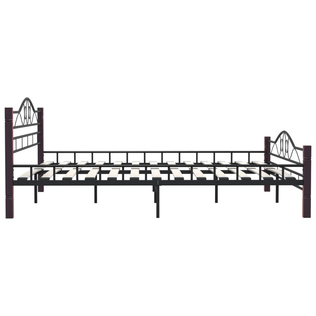 Estrutura de cama 200x200 cm metal preto - Image 5