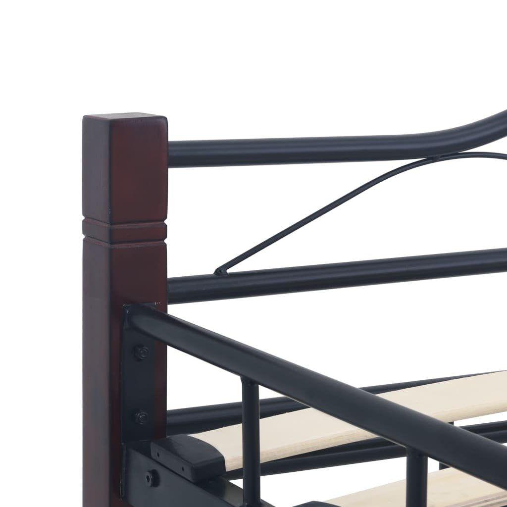 Estrutura de cama 200x200 cm metal preto - Image 8