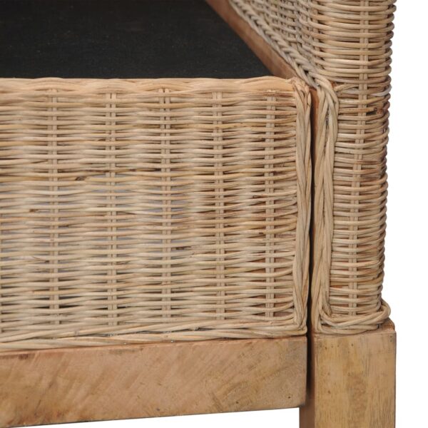 2 pcs conjunto de sofás com almofadões vime natural - Image 12