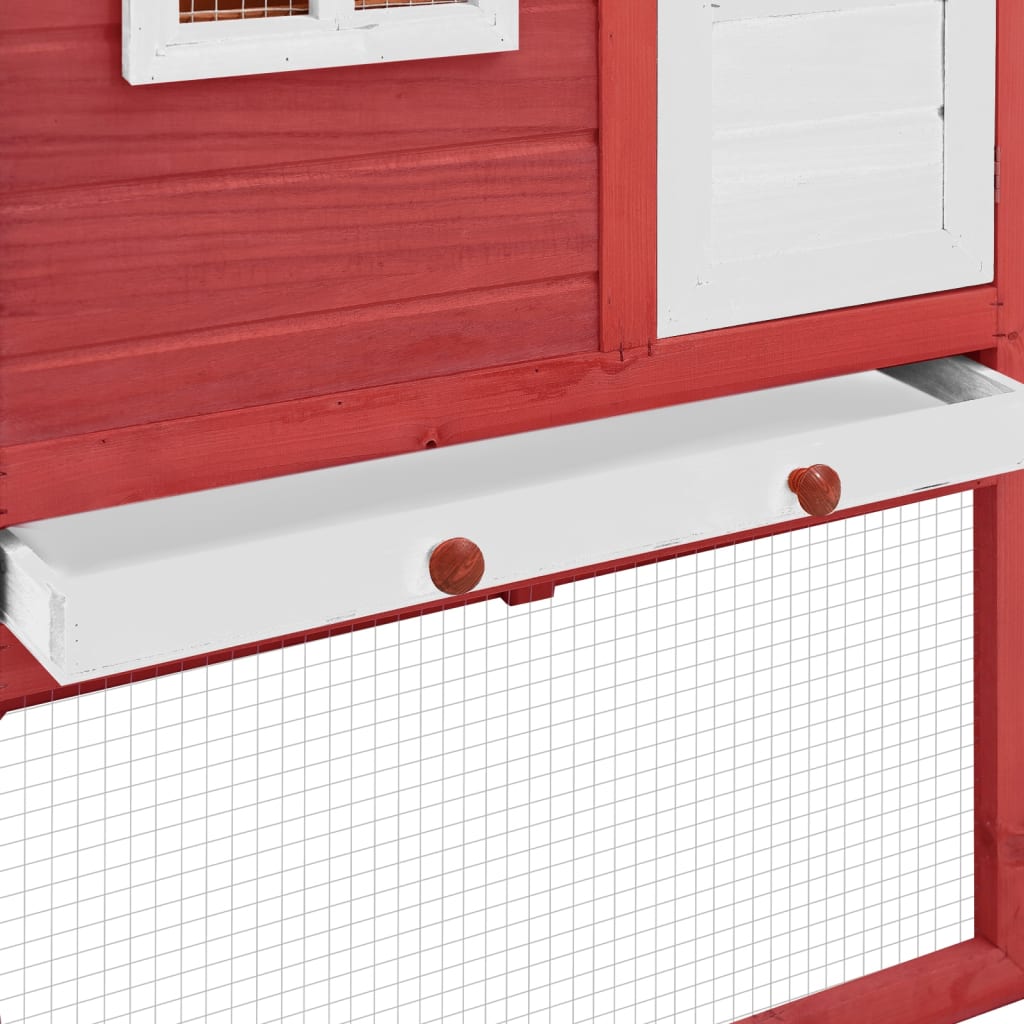 Galinheiro c/ caixa nidificação abeto maciço vermelho e branco - Image 8